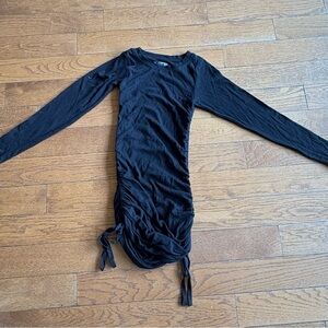 Katie J NYC Black Ruched Dress